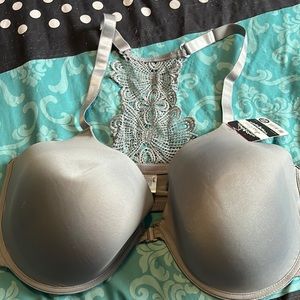 Angelina 42DD Front Open Lace Back Bra